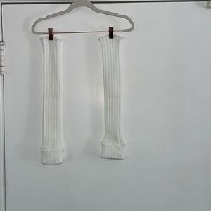 White knit Fashion Arm Warmers